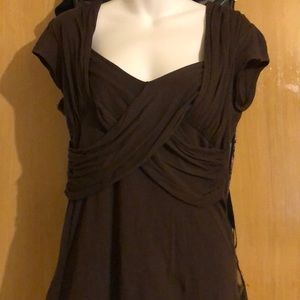 Deletta brown shirt size medium